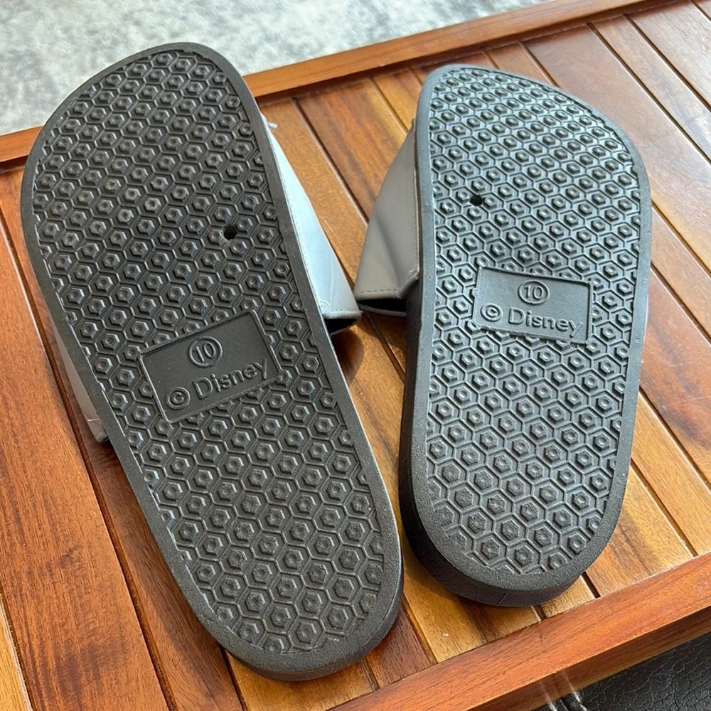 Disney Mickey Mouse Icon Gray Slides Sandals Mens 11